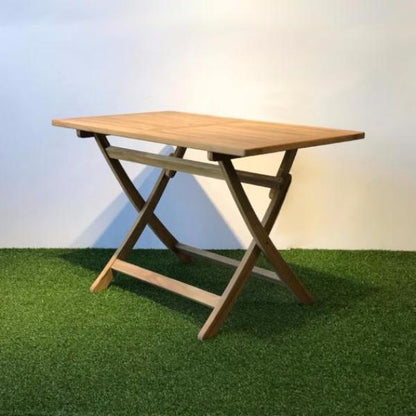 Java outdoor folding teak table , rectangular