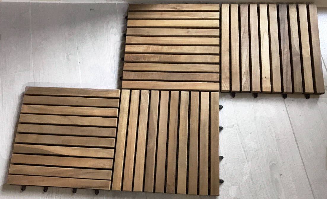 TEAK TILES Outdoor | 1 Pack = 10 tiles