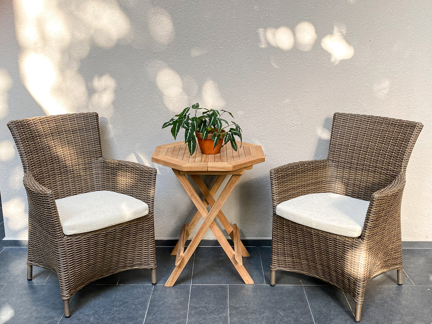 octagonal teak table