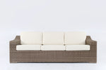 Portland Living Wicker Set with Teak Coffee Table