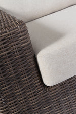 Portland Living Wicker Set with Teak Coffee Table