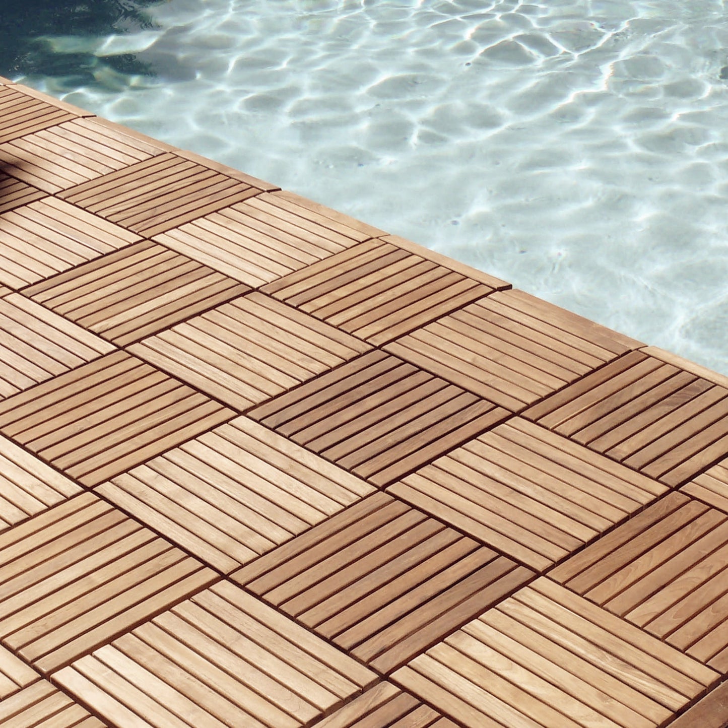 TEAK TILES Outdoor | 1 Pack = 10 tiles