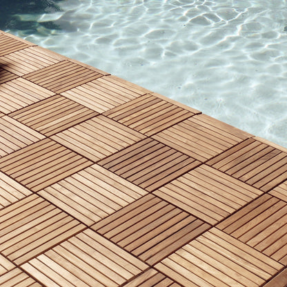 TEAK TILES Outdoor | 1 Pack = 10 tiles
