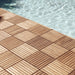 Teak outdoor tiles, pack of 10 tiles
