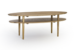 Oval oak retro vintage scandinavian coffee table