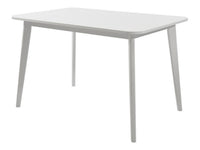 Linköping White Dining Table with a sleek modern design, featuring a clean white finish and sturdy construction, ideal for contemporary dining spaces.