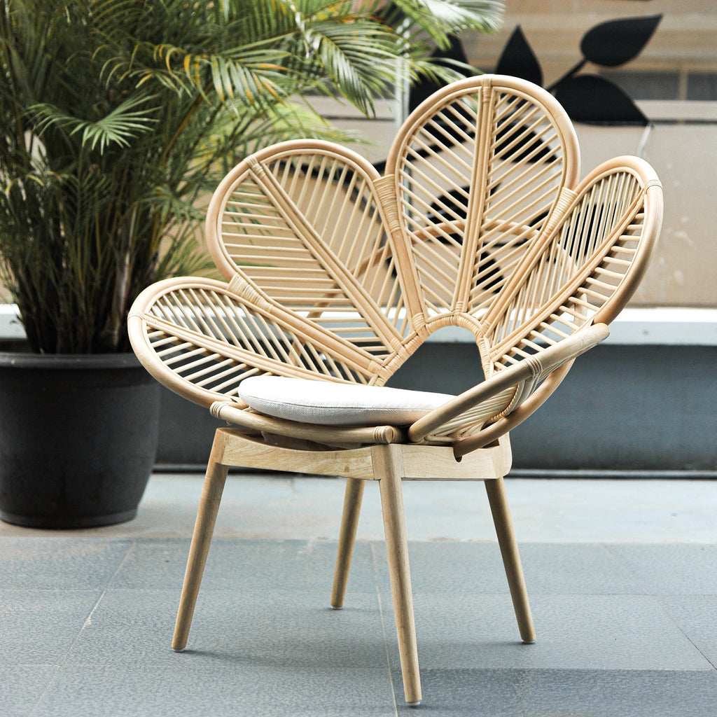 leaf rattan accent chair