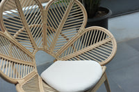 Love Petal Rattan Chair w/ Cushion