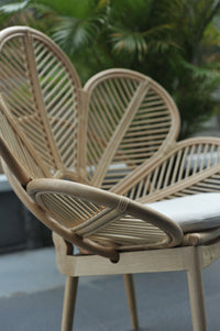 Love Petal Rattan Chair w/ Cushion