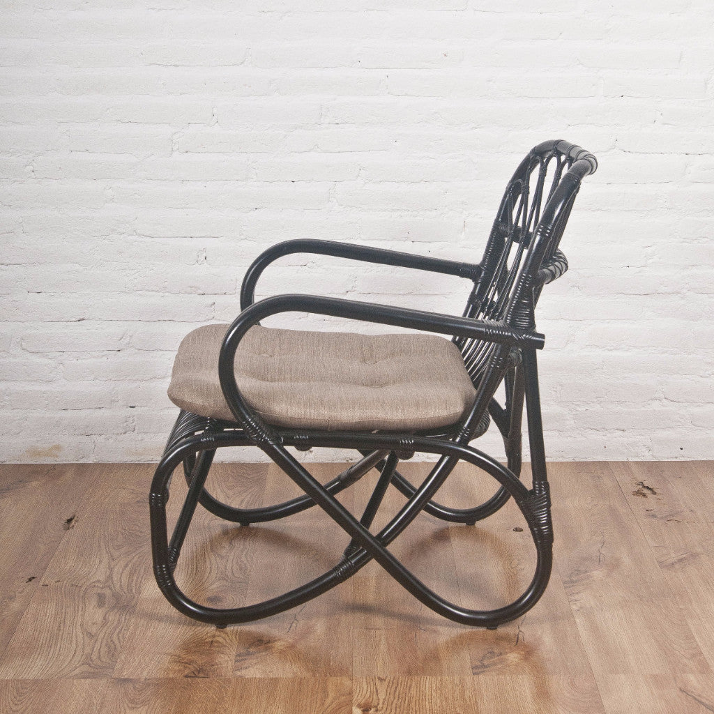MAYA Rattan Armchair | Black