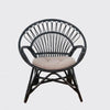 Round Chair w/ cushion, black