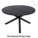 black round outdoor table