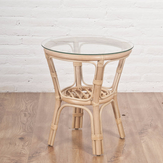 rattan side table