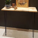 leaning table wood console