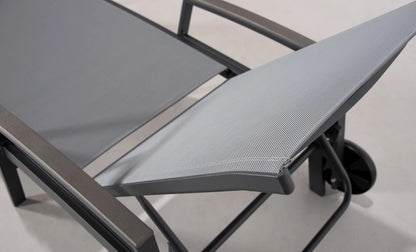 LIDO Aluminium Sun Bed Lounger | Antracite