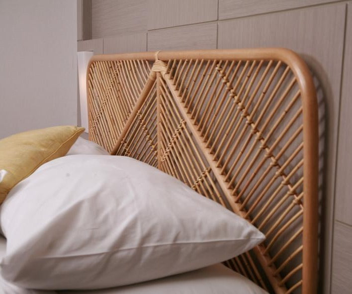 COURTNEY Bedhead in Rattan | Single Bed