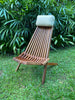 Acacia outdoor wooden folding chair