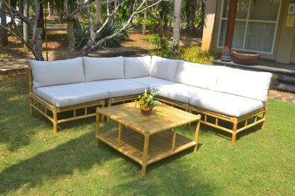 BRÄNDAHOLM Bamboo Corner Sofa Set