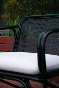 Cube Rattan Armchair | Black