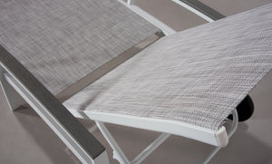 Lido Aluminium Sunlounger | White
