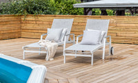 Lido Aluminium Sunlounger | White