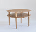 round solid wood oak coffee table with shelf singapore