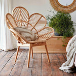 Love Petal Rattan Chair w/ Cushion