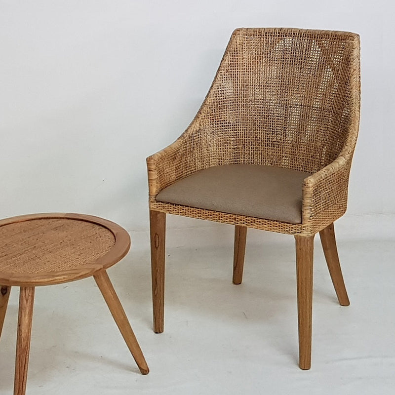 nashville woven rattan dining chair