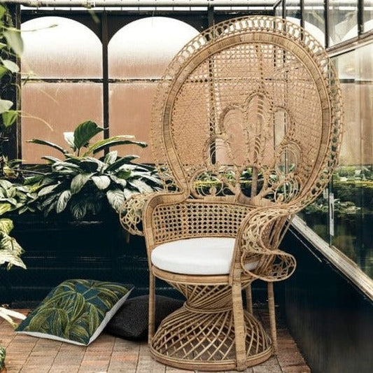 GRAND PEACOCK Rattan Chair | Natural
