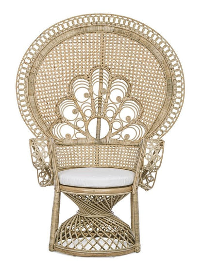 GRAND PEACOCK Rattan Chair | Natural