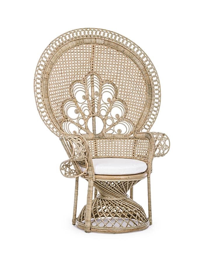 GRAND PEACOCK Rattan Chair | Natural