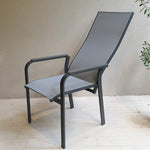 PISA Recliner Chair and Footstool Set | Dark Grey