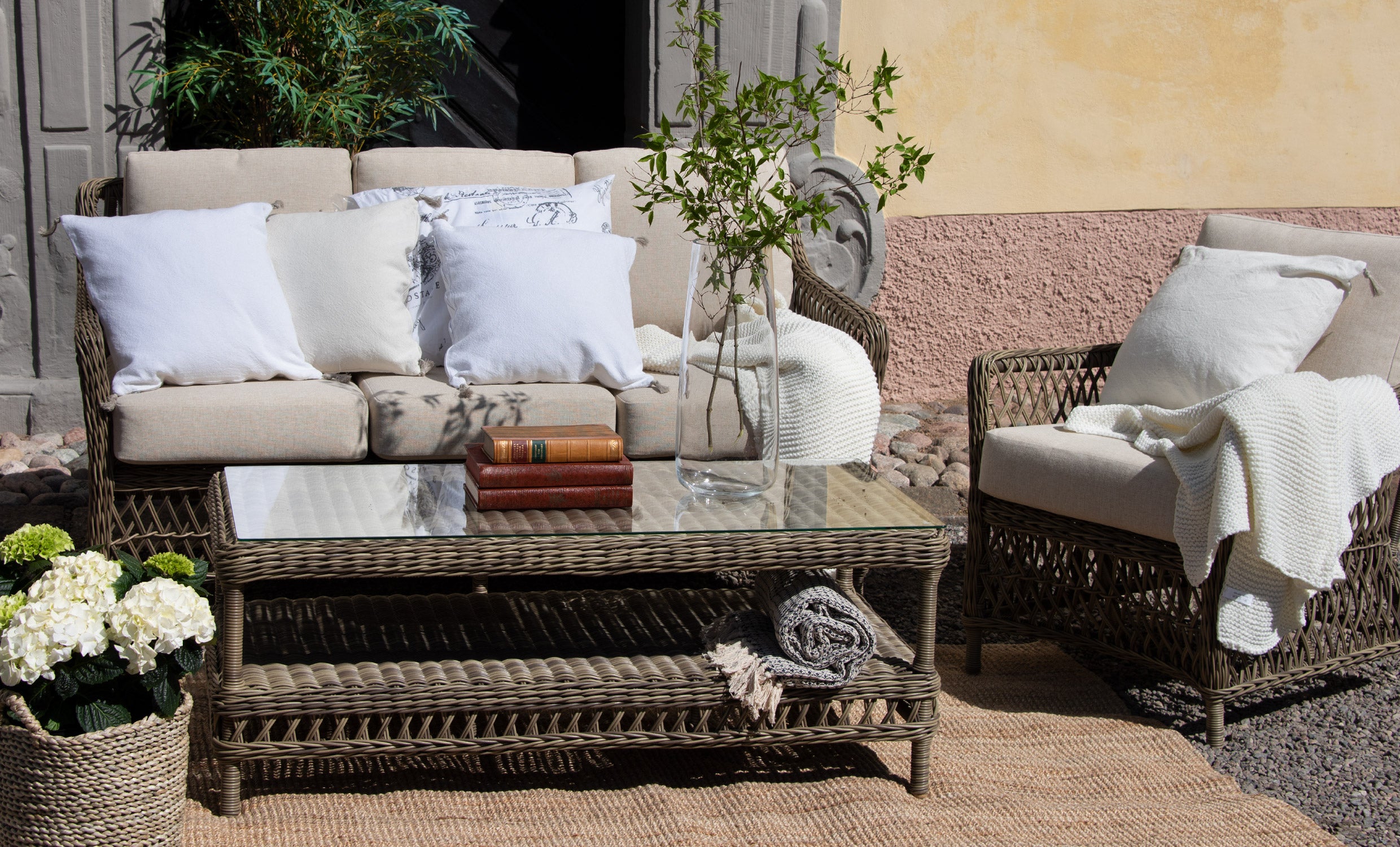 Rhode Island Synthetic Rattan Armchair