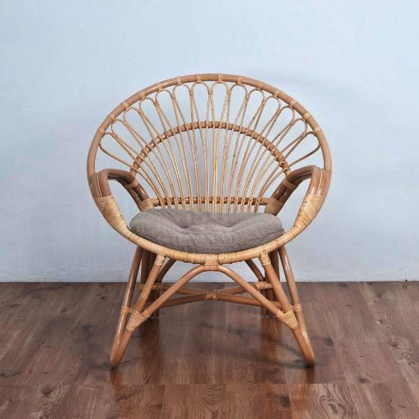 ROUND Rattan Lounge Chair | Natural – Hemma Online Furniture Store ...