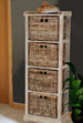 CECILIA Tall Storage Chest with 4 Rattan Drawers.