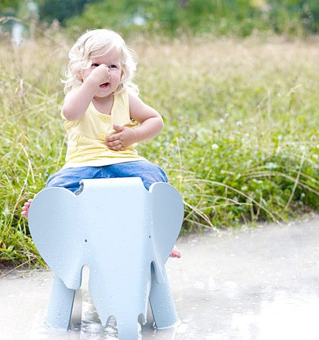 ELEPHANT Decorative Plastic Stool | Blue